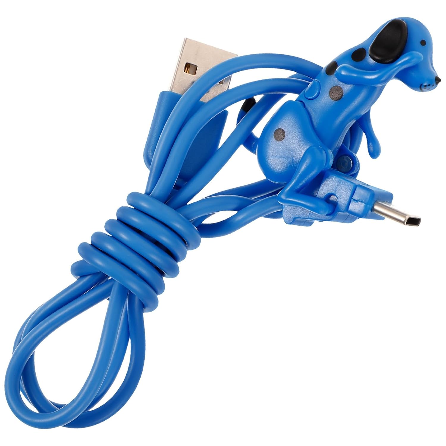 Cute Dog Fast Charging Cable for Smartphone, Metal and Plastic