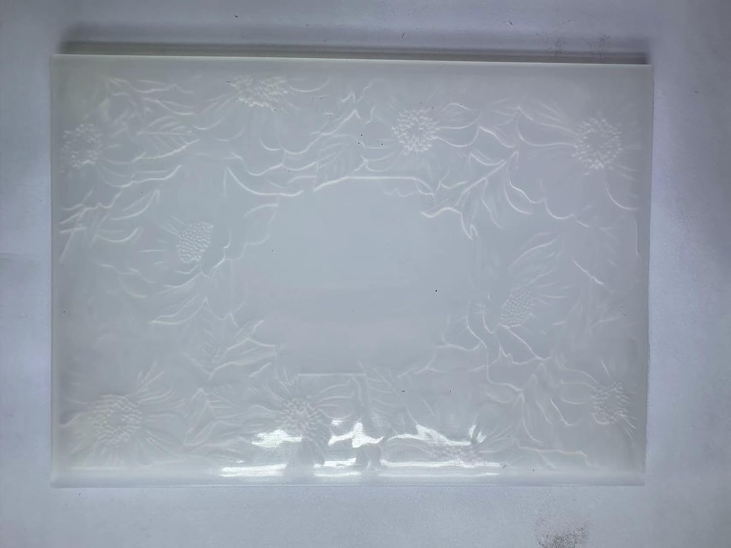 Arbuya 3D Floral Frame Plastic Embossing Folders for Card Making or Journaling Flowers Embossing Folder for Paper Crafting
