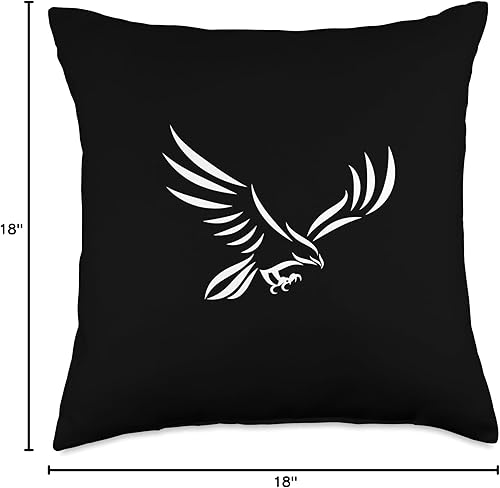 Miniatura 4 de Flying Soaring Falcon Sea Hawk Bird Lover Regalo para hombres y mujeres, almohada de 18 x 18 pulgadas, multicolor