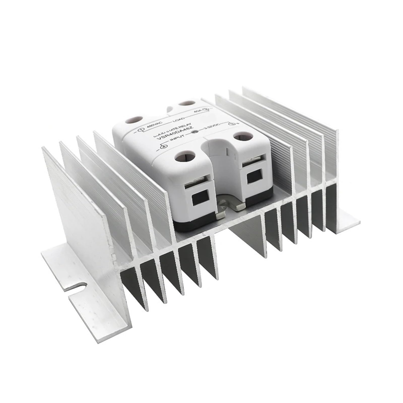 Dissipateur thermique pour relais statique monophasé aluminium refroidissement SSR 10-80A - 5