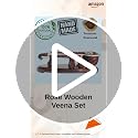Image of GIFT EQUALS LOVE Rose Wooden Veena Tabala Set Showpiece Handcrafted Premium Finished 12 Inches with Attached Tabala Set Showpiece Decor Set for Home and Pooja Room