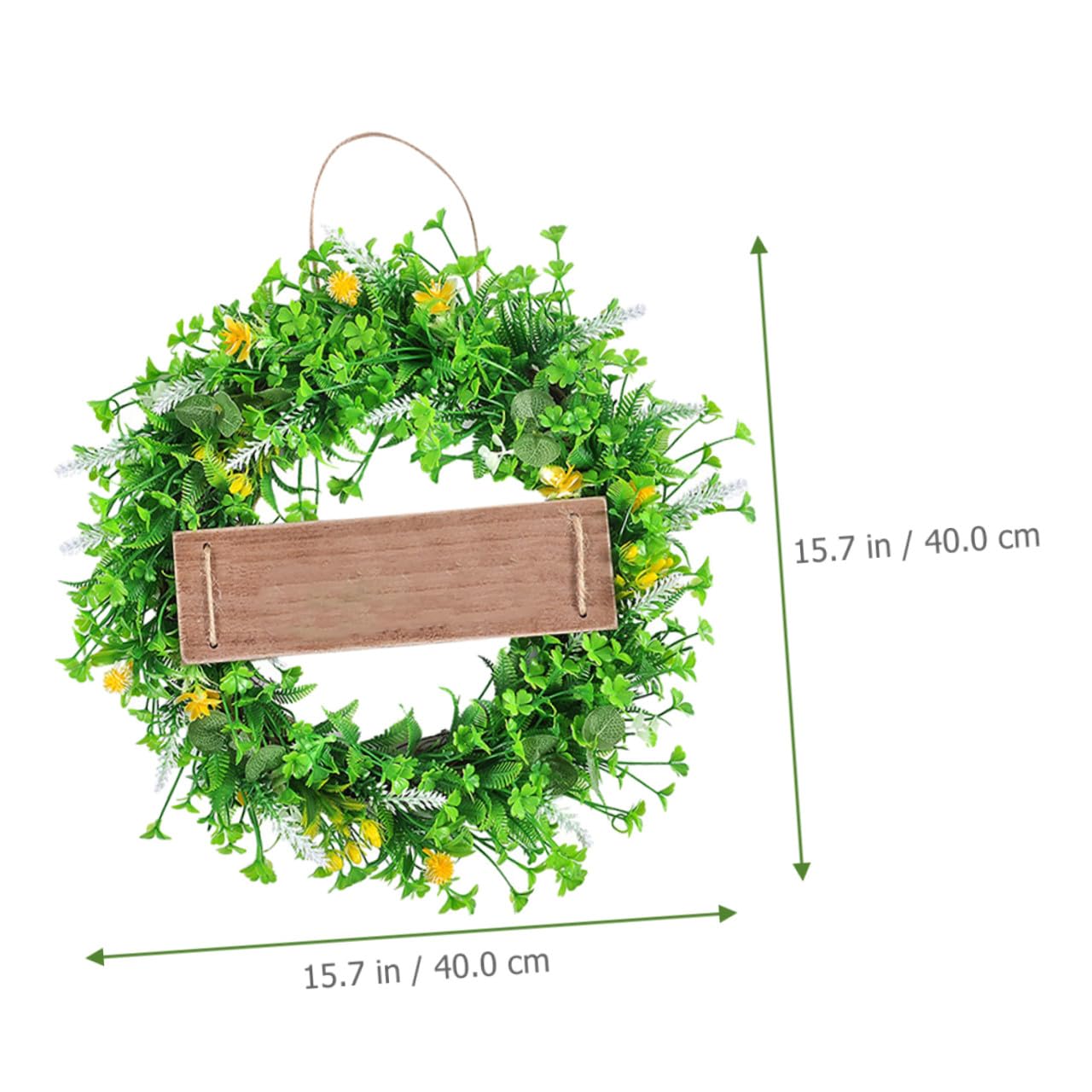 Cabilock Decorazioni Per La Casa Ghirlanda Primaverile Ghirlanda Di Foglie Verdi Artificiali Foglie Realistiche Non Necessita Di Annaffiatura 40 Cm Stile Pasquale