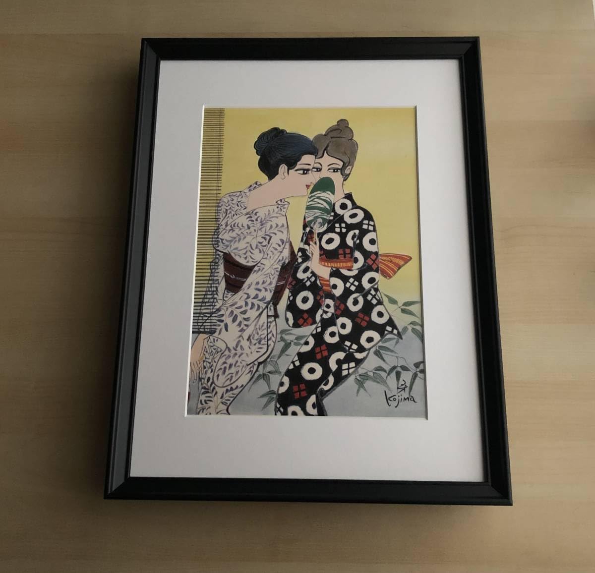 Amazon | 額装 小島功 浴衣 美女 A3サイズ額 ポスター風デザイン 貴重イ 印刷サイン 美人 団扇 簾 セクシー 熟女 アートフレーム |  アイドル・芸能人グッズ 通販