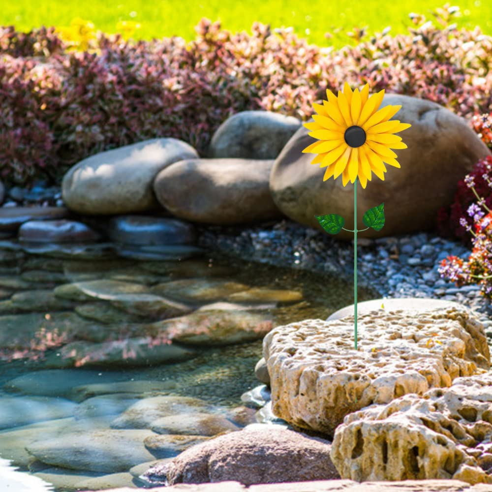 YXSH Girasol Jardín Al Aire Libre Giratorio Molino De Viento De Hierro Forjado Girasol Molino De Viento Molino De Viento De Hierro Forjado