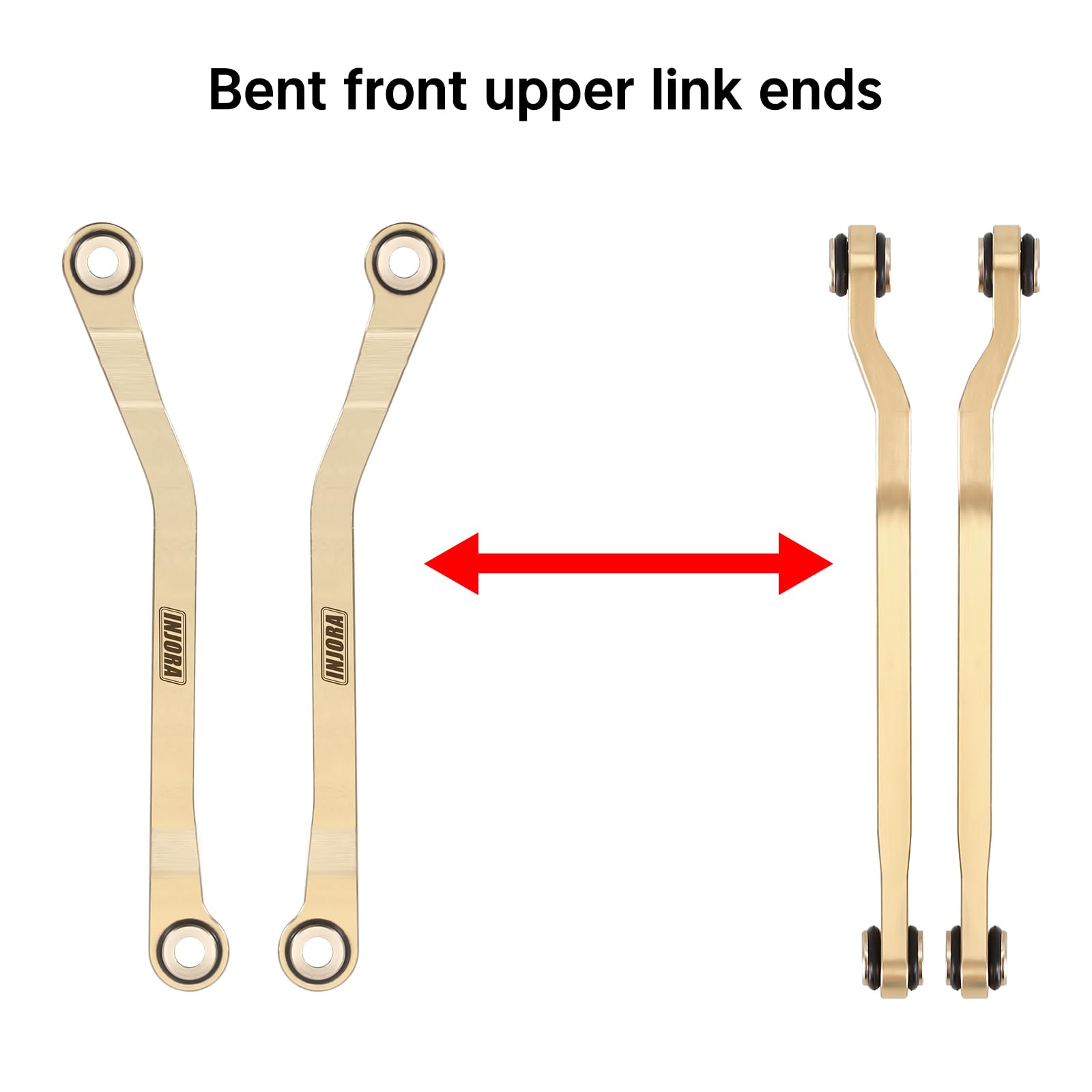 INJORA 8 Piezas – Eslabones De Latón De Alto Espacio Libre Para RC Crawler TRX4M High Trail K10 F150 (No Compatible Con Defender/Bronco)