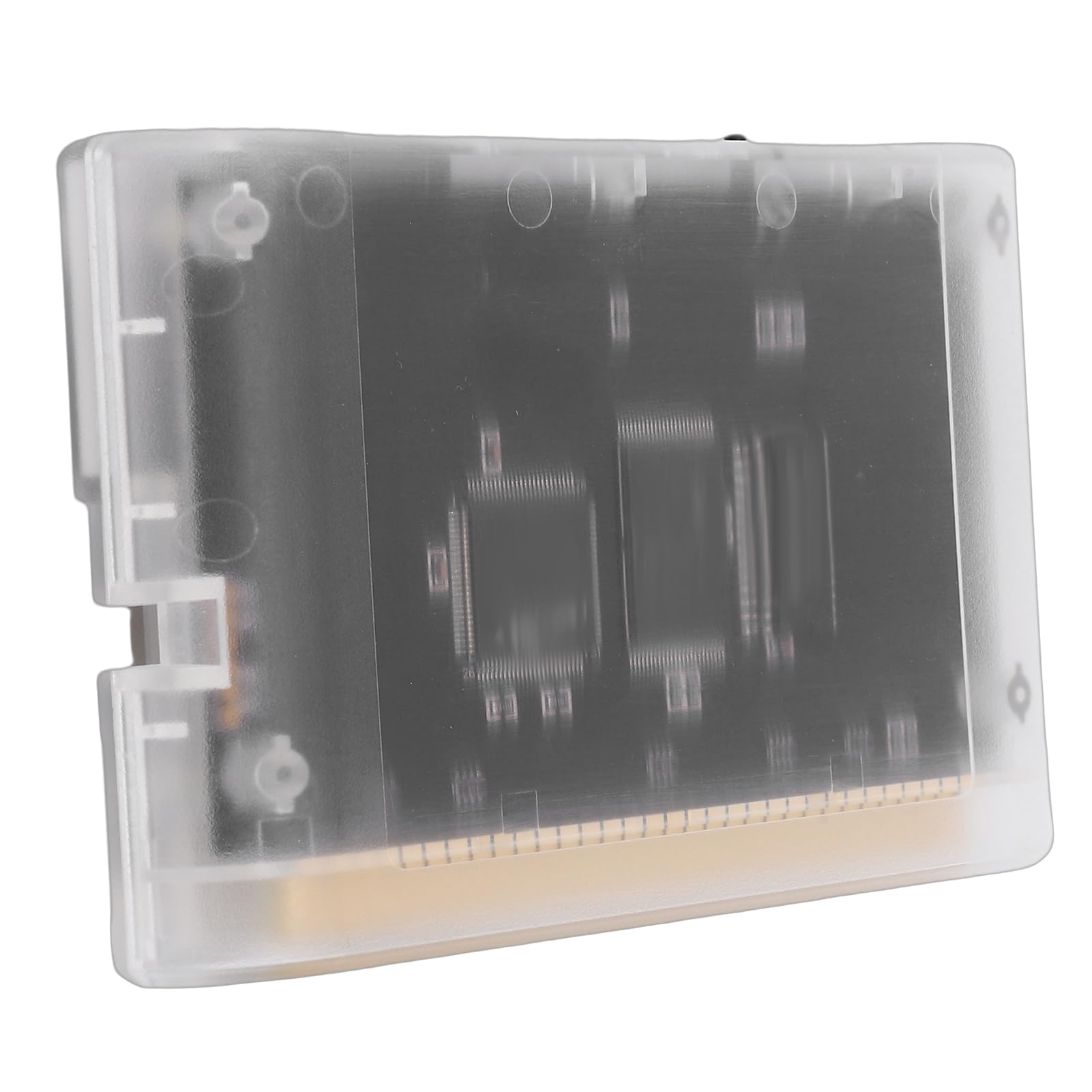Gugxiom Cartuccia Multigiochi per Mega Drive, Cartuccia di Giochi retrò Super 4000 in 1 con Scheda di Memoria da 8 GB, Adatta per Console MD1/MD2/MD3/CD/X/32X (Bianco trasparente)