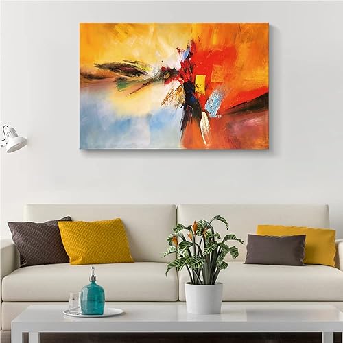 Miniatura 331 de Lienzo artístico para pared, pinturas de arte abstracto, fantasía azul, grafiti colorido sobre fondo blanco; decoración artística moderna para sala