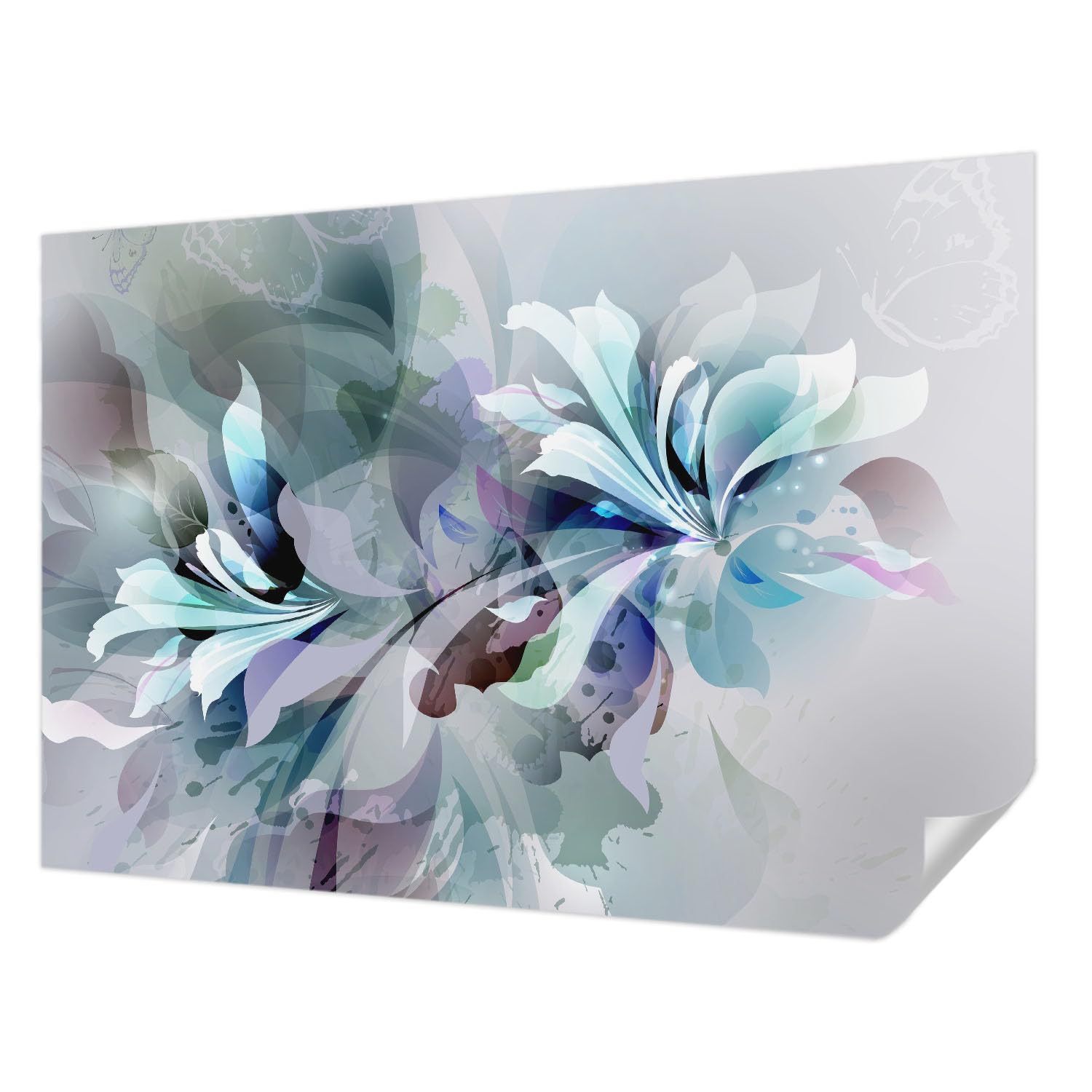 Papel pintado adhesivo de 152x104 cm con fotográfico de abstracción floral moderna para pared