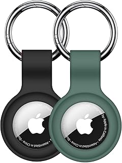 حافظة حماية من لينسانر متوافقة مع ايرتاج، جراب مصنوع من السيليكون باللون الأسود والأخضر الداكن