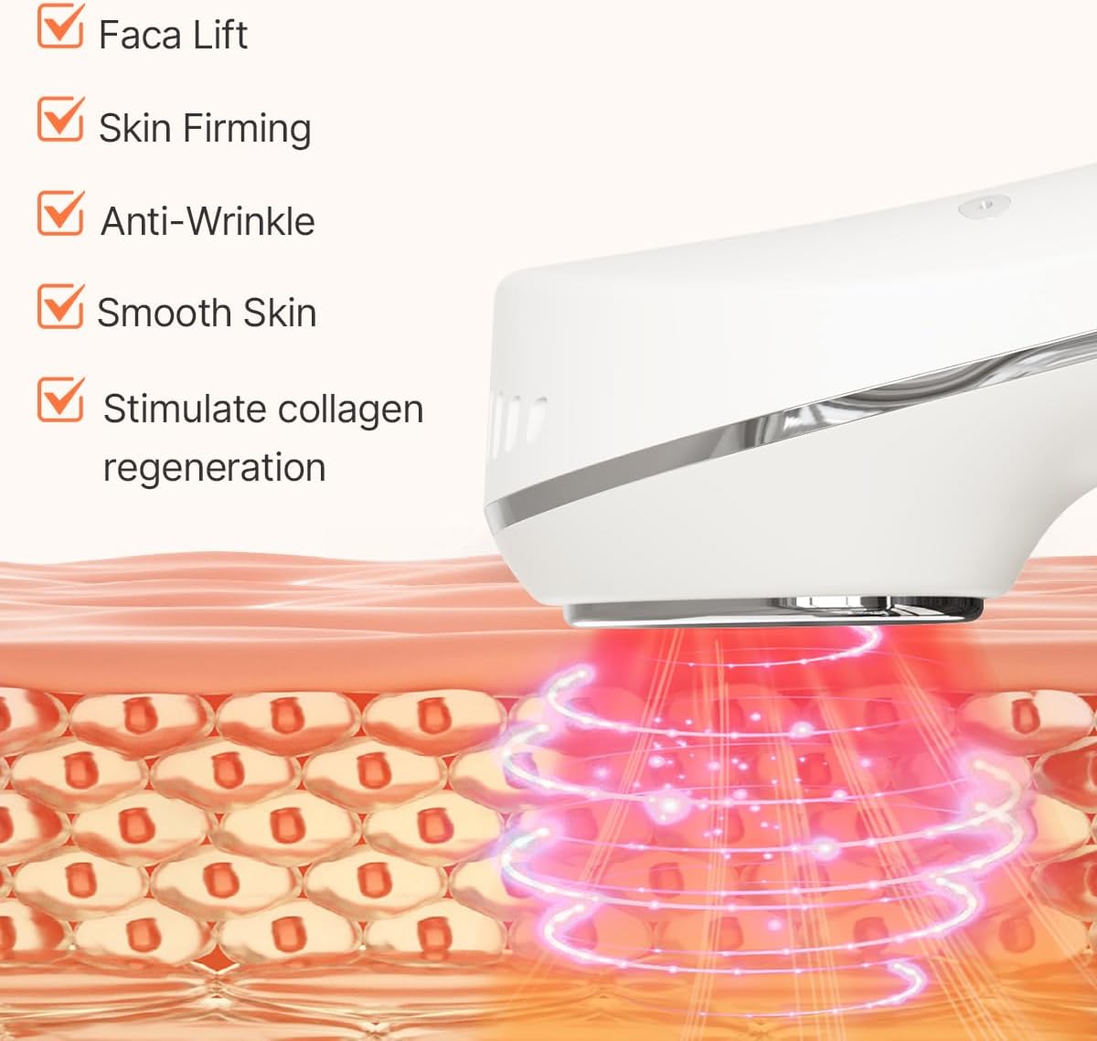 TOUCHBeauty Face Massager Hot and Cold, 42℃/6℃ Vibration Device for Smoother Tighter Face, Portable Facial Lifting Tool for Women, Perfert for Travel, Home - Image 8