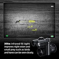 Vista 5 de PARD NV007SPLRF - Monóculo de visión nocturna, gafas de visión nocturna con telémetro, alcance de clip para observación nocturna u obervación, rango