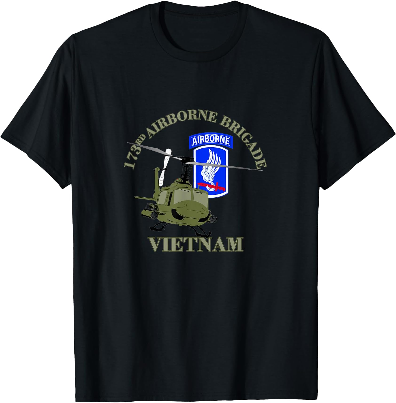 173rd Airborne Brigade Vietnam UH1 Gunship Veteran173rd Airborne Brigade Vietnam UH-1 Gunship Veterans Day T-Shirt