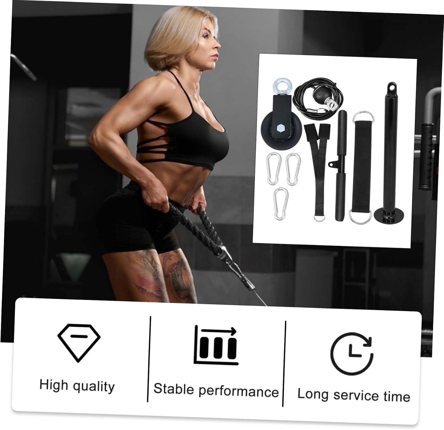 1set Professional Pulley System for Home Gym Forearm and Wrist Workout Kit Equipment for Muscle Building and Core Strengthening