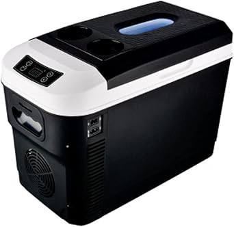 NIBHZ Portable Car Freezer Mini Refrigerator - Small Refrigerator for Car and Home with Display 12V/24V/220V Car Fridge Cooler Warmer,15L