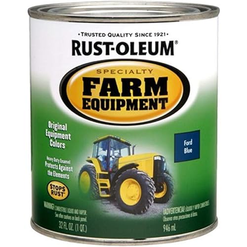 Rust-Oleum 7424502 Specialty Farm Equipment Brush On Paint, Quart, Ford Blue