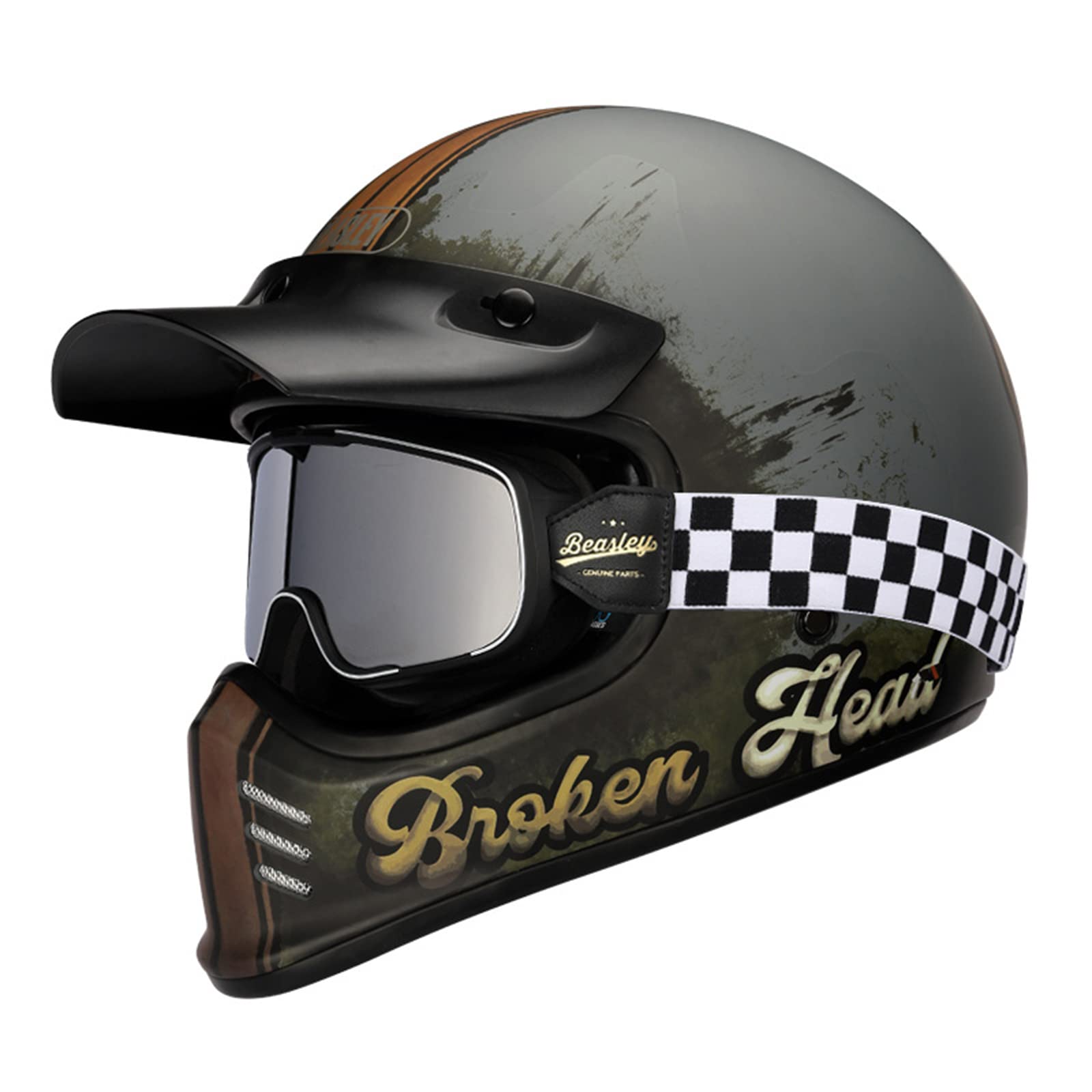 Motorrad-Integralhelm DOT/ECE – Leicht, Mit Doppelvisier, Belüftet, Waschbarem Innenfutter (Größe M, Lila)