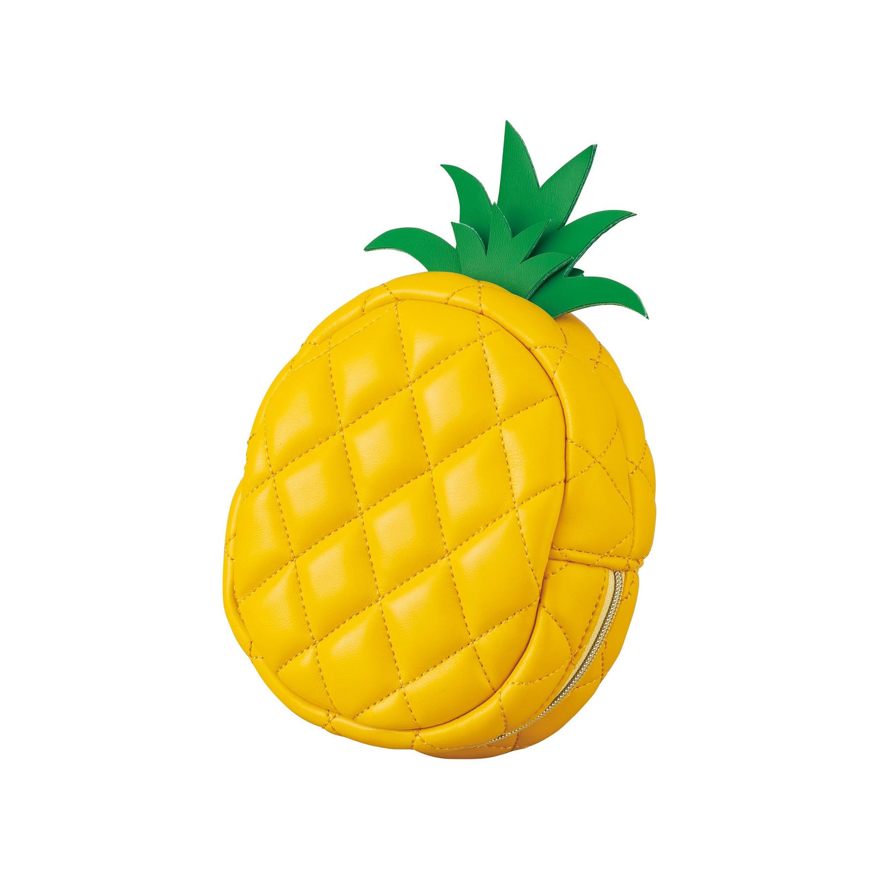 Pochette à breloques ananas aux finitions soignées et détails dorés