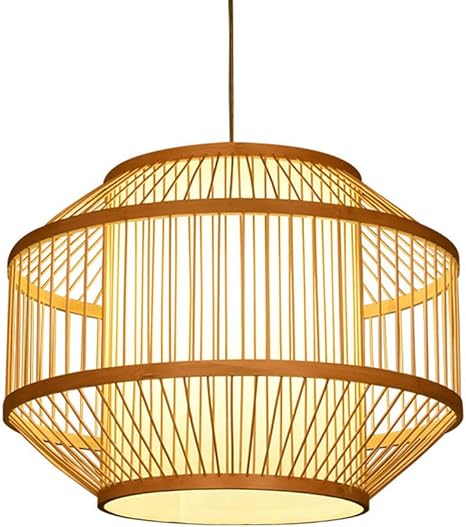 LQZCXMF LQZCXMF Bamboe Kroonluchter Lamp Lantaarn In Zuidoost-Aziatische Stijl Rotan Plafondlamp Hanglamp Retro Hanglamp Plafondverlichtingsarmatuur Voor Woonkamer, Restaurant, Slaapkamer, Koffiebar, Bar