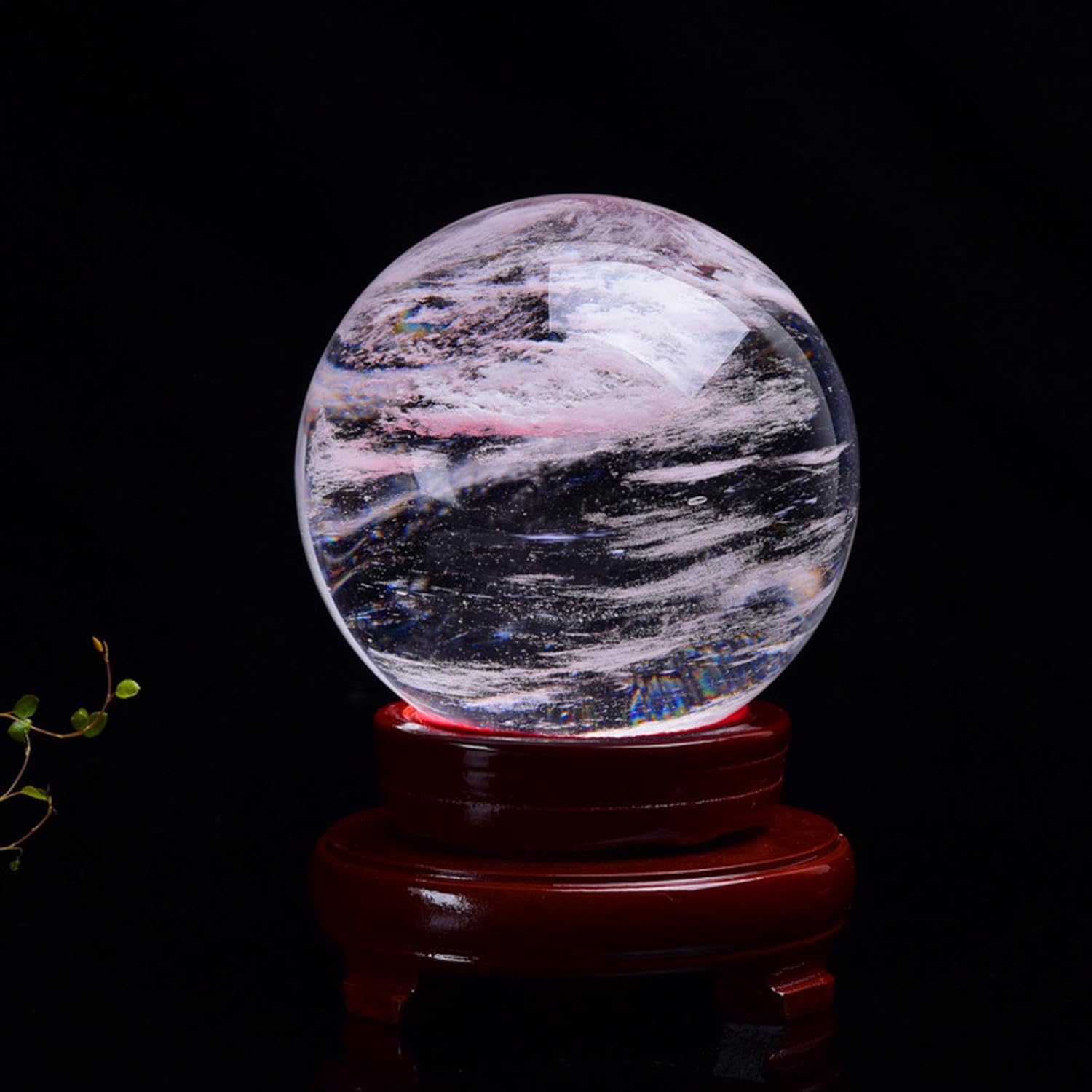 White Crystal Melting Ball Home Decoration Feng Shui Ball Rotating Crystal Ball White Crystal Ball,White-3~4cm