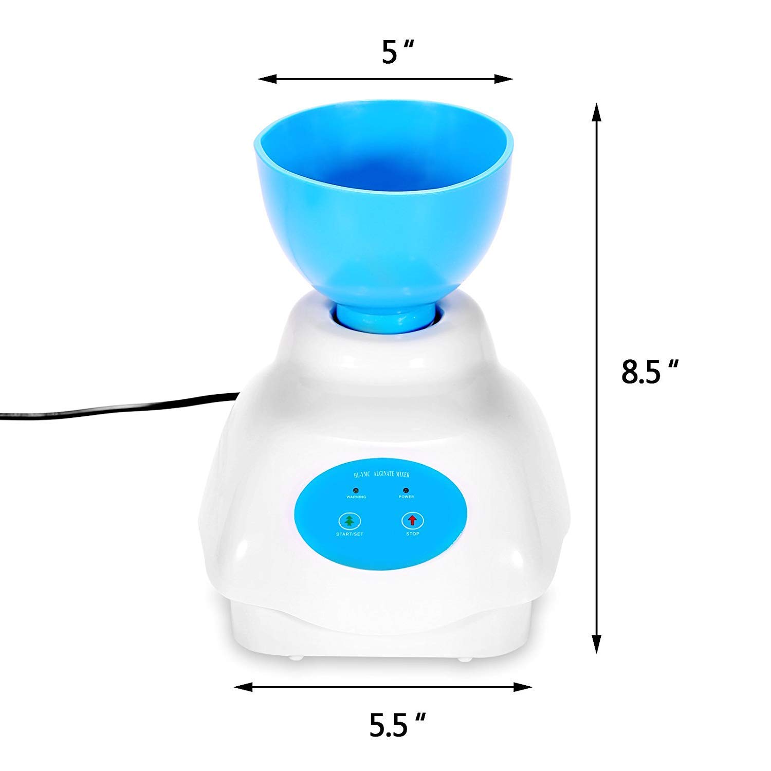 EustomA Alginate Mixer Alginate Impression Material Blender with Mixing Bowl Spatula for Lab Equipment Two Speeds HL-YMC I