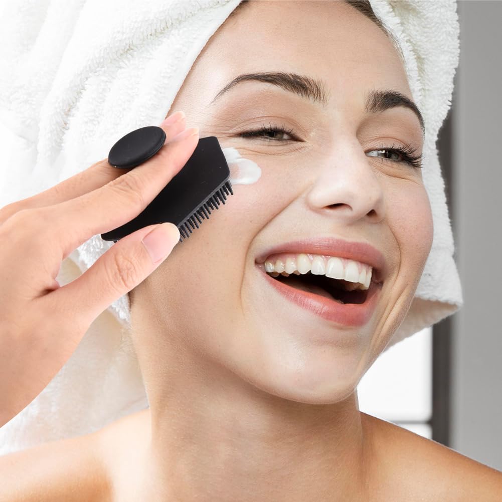 Silikon Badebürste 2-teilig – Mit Gesichtsreiniger & Körperbürste Für Peeling & Massage