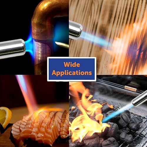 Miniatura 5 de Flame King Soplete de alto rendimiento con tanque de propano de 1 libra con llama ultra remolino para soldar, soldar, fontanería, iluminación de