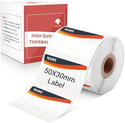 Etiquetas de nombre de borde de colores, etiqueta blanca térmica autoadhesiva para impresora de etiquetas M110 M220 M120 M200, etiqueta multiusos