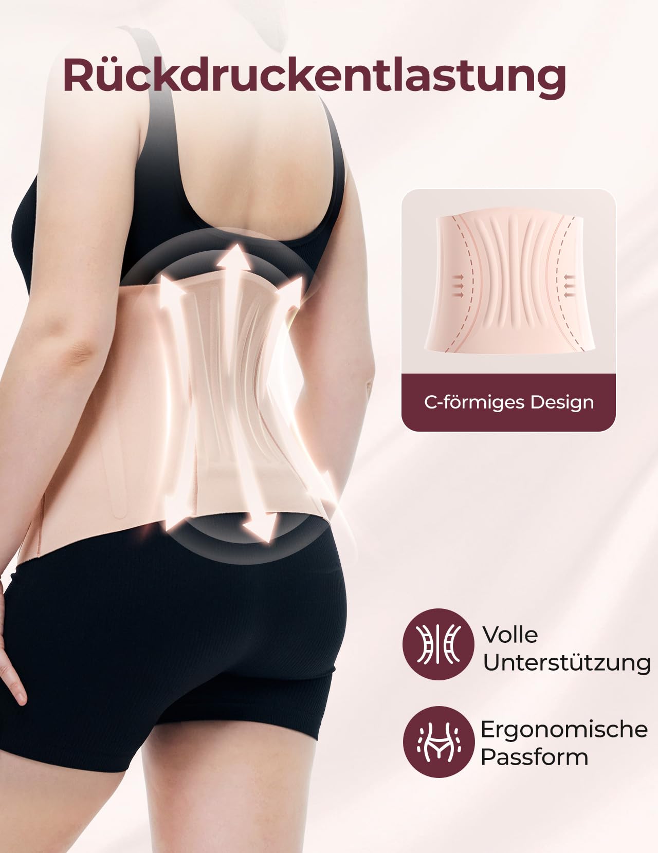 Momcozy Ergowrap Bauchgurt nach Geburt, 3D-Kompression & Rückenstütze für Kaiserschnitt-Rückbildung, Nahtloses Bauchband für Alltag & Sport, Unsichtbare Postpartum Shapewear (Standard, M)