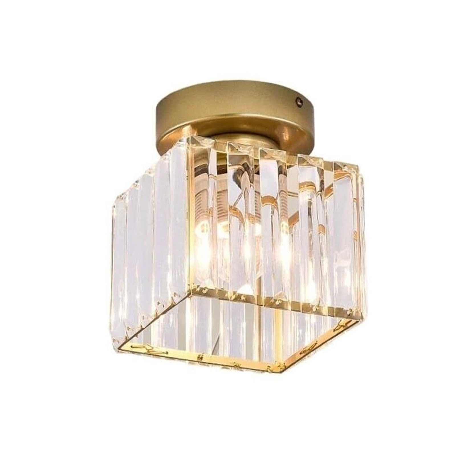 Lámparas de techo modernas E27 de cristal americano para balcón y pasillo de hierro 7