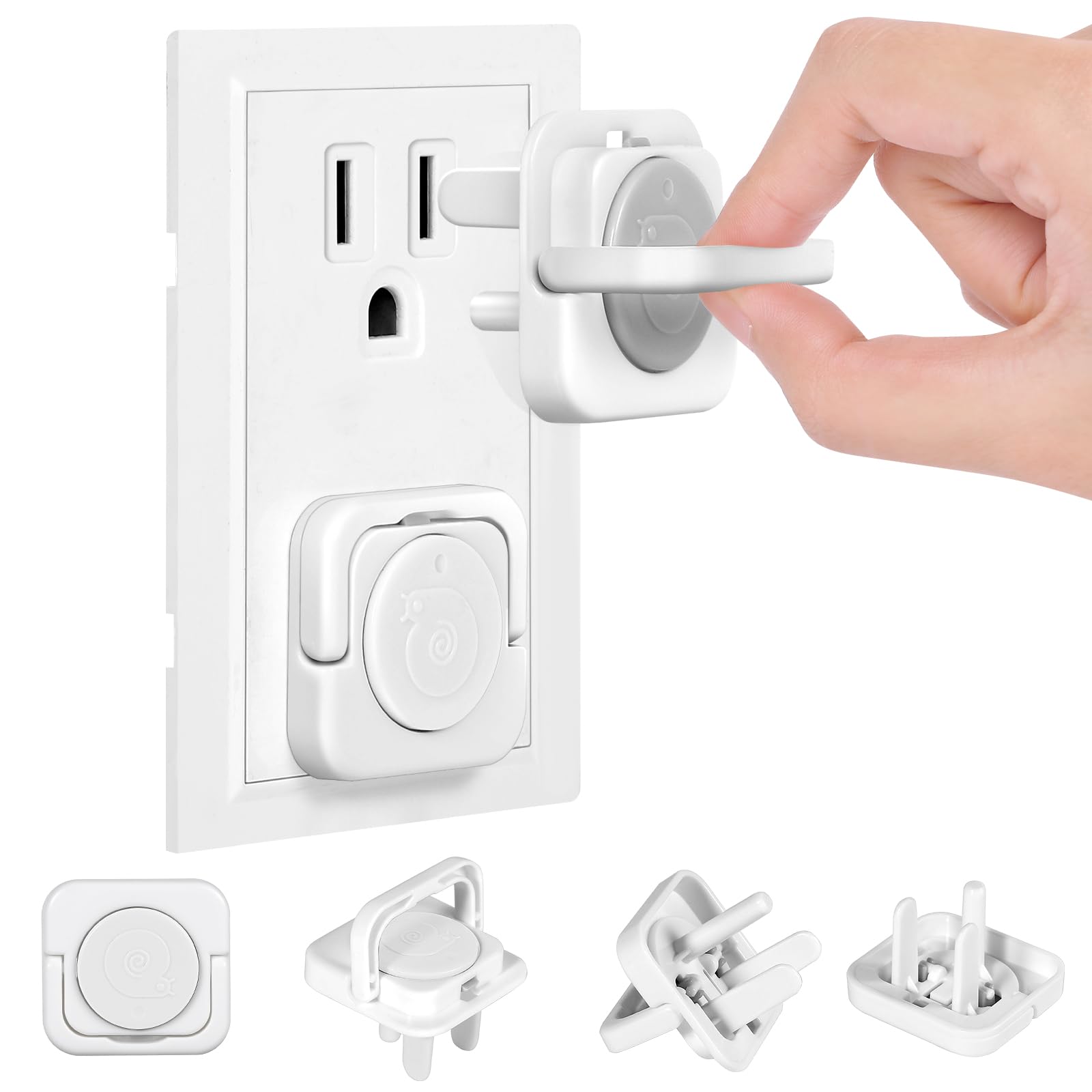 Outlet Covers Baby Proofing, 40 Pack Child Proof Plug Socket Covers Electric Plug Protectors Safety Caps to Prevent Power Shock, for US 3-Prong, Gray