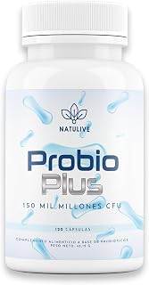 Probio Plus | Potente probiótico intestinal | alto contenido en probióticos y prebióticos | mejora el tracto digestivo y la salud estomacal | 120 caps