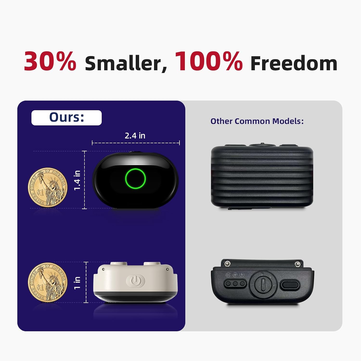 2025 Upgraded Shock Collar for Dogs, Dog Training Collar with Remote Control for Medium Large Dogs, 3 Training Modes - Beep, Vibration and Shock with Safety Lock, IPX7 Waterproof, Rechargeable,Beige