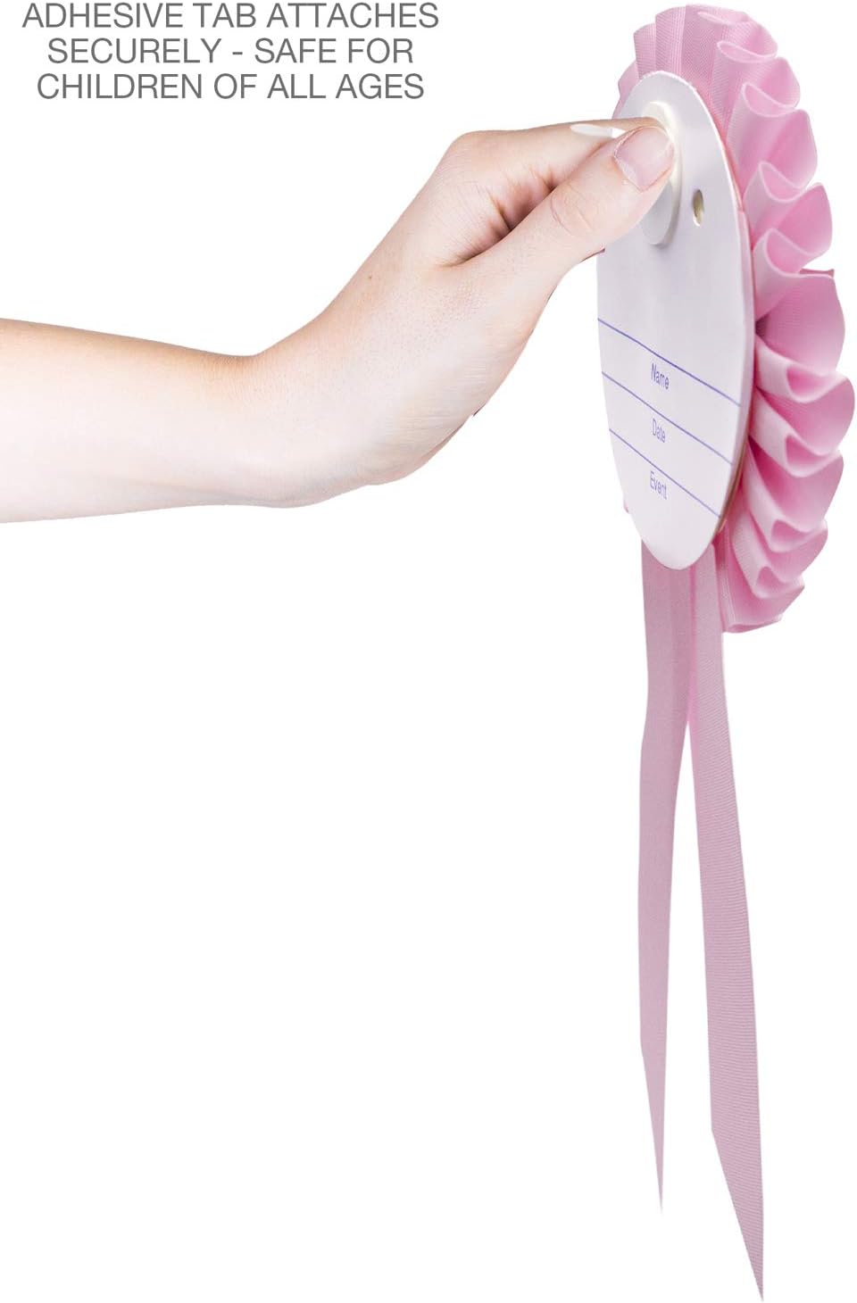 SHOP AWARDS AND GIFTS 6-1/2 x 3 Inch Graduation Rosette Ribbon Award with 2 Inch Mylar Insert-Peel and Stick Back, Pack of 10
