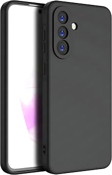 Ehr. Samsung Galaxy A36 ile Uyumlu Lansman Kılıf, İçi Kadife Silikon, Kamera Çıkıntılı Koruyucu, Leke Tutmaz ve Darbe Emici Şık Kapak (Siyah, Samsung Galaxy A36)