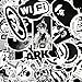 Price comparison product image AHABIPERS Stickers, Black & White 100pcs, Vinyl Decal Stickers Pack Graffiti for Laptop Macbook Skateboard Snowboard Luggage Suitcase Car Bike Motorcycle, Laptop Stickers, Bumper Stickers