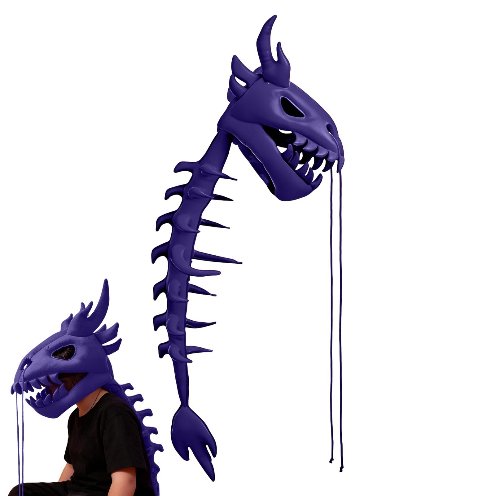 Générique Kostium szkieletu dinozaura Cosplay, oddychający i miękki, kostium zwierzęcy na Halloween, Boże Narodzenie, imprezę, pokaz