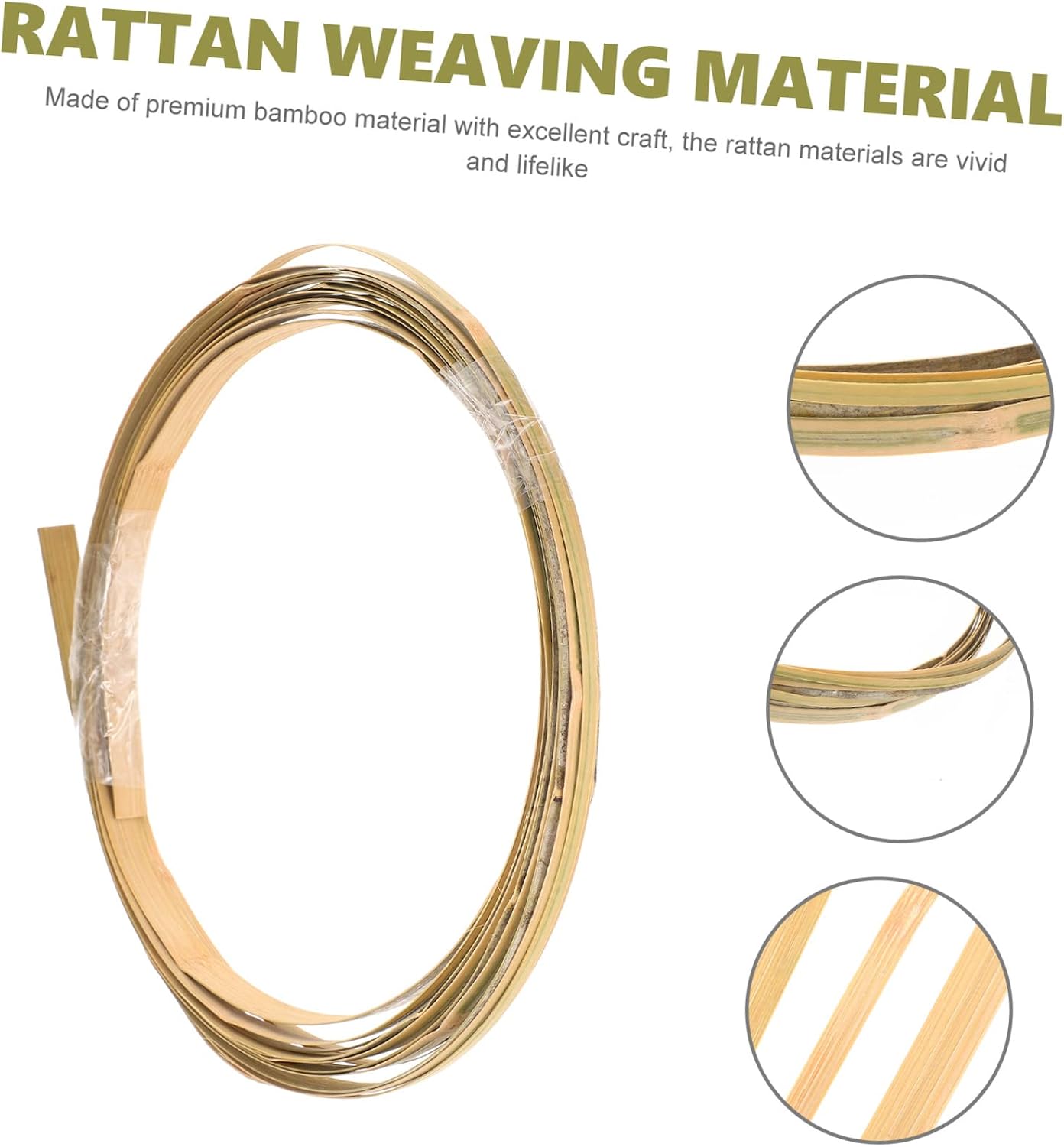NOLITOY 3 Rolls Material Chair Cane Decor Baskets Woven Hamper Basket Weaving Reed DIY Basket Materials Green Rattan DIY Chair Handle Rattan Skin Rattan Skin