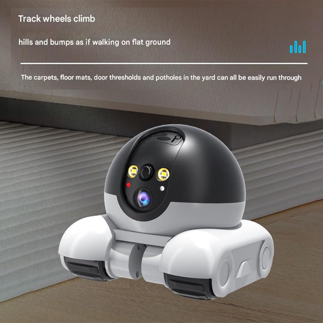 Patrol Buddy Caméra robot d'intérieur double objectif 1080p surveillance rotation 360° vision nocturne détection