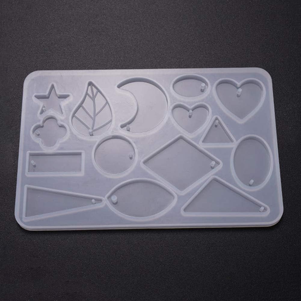 Phoneix Jewelry Molds Assorted Silicone Resin Mould for Making Pendant, Earring, Polymer Clay DIY Craft Mold (Style 3)