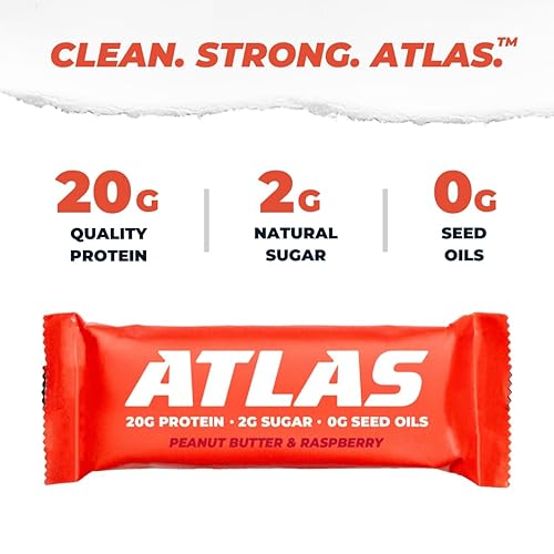 Vista 24 de Atlas Mind + Body Keto Protein Bar – Barras Keto de mantequilla de maní con chispas de chocolate – Barras de proteína bajas en carbohidratos