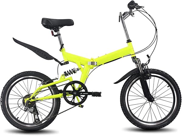 Bicicletta Pieghevole da 20 Pollici Comoda Portatile Portatile Compatta  Leggera a 6 Velocità Finitura Ottima Bici Pieghevole con Sospensione per  Uomo Donna - Studenti Yellow : Amazon.it: Sport e tempo libero