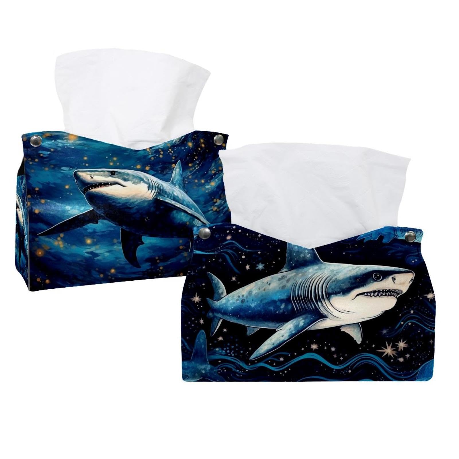 Porte-mouchoirs requin ciel étoilé : déco originale pour chambre d'enfant