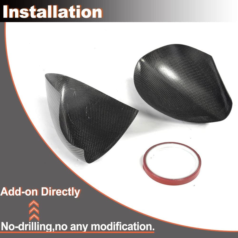 Carbon Fiber Mirror Covers Fits for BMW 3 Series M3 E90 E92 E93 2Door 4Door 2008-2013 Add-on Factory Outlet CF Rearview Side Rearview Mirror Caps Car Exterior Outside Shell LHD