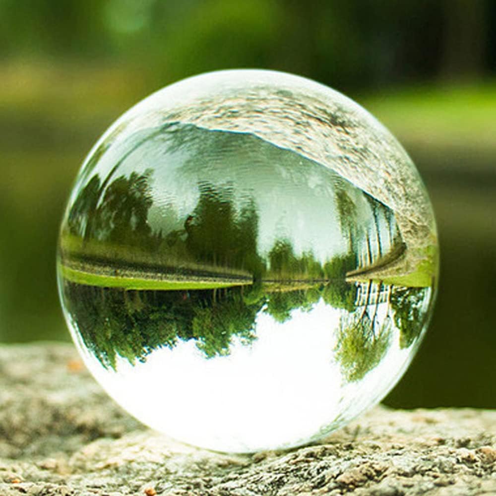 K9 Crystal Ball, Clear Crystal Ball, Magic Sphere for Decorative, Lensball Photography, Meditation, Gazing Divination, Feng Shui Ornament, Home Decors, Healing, Fortune Telling, Gift (4.3"/ 110mm)