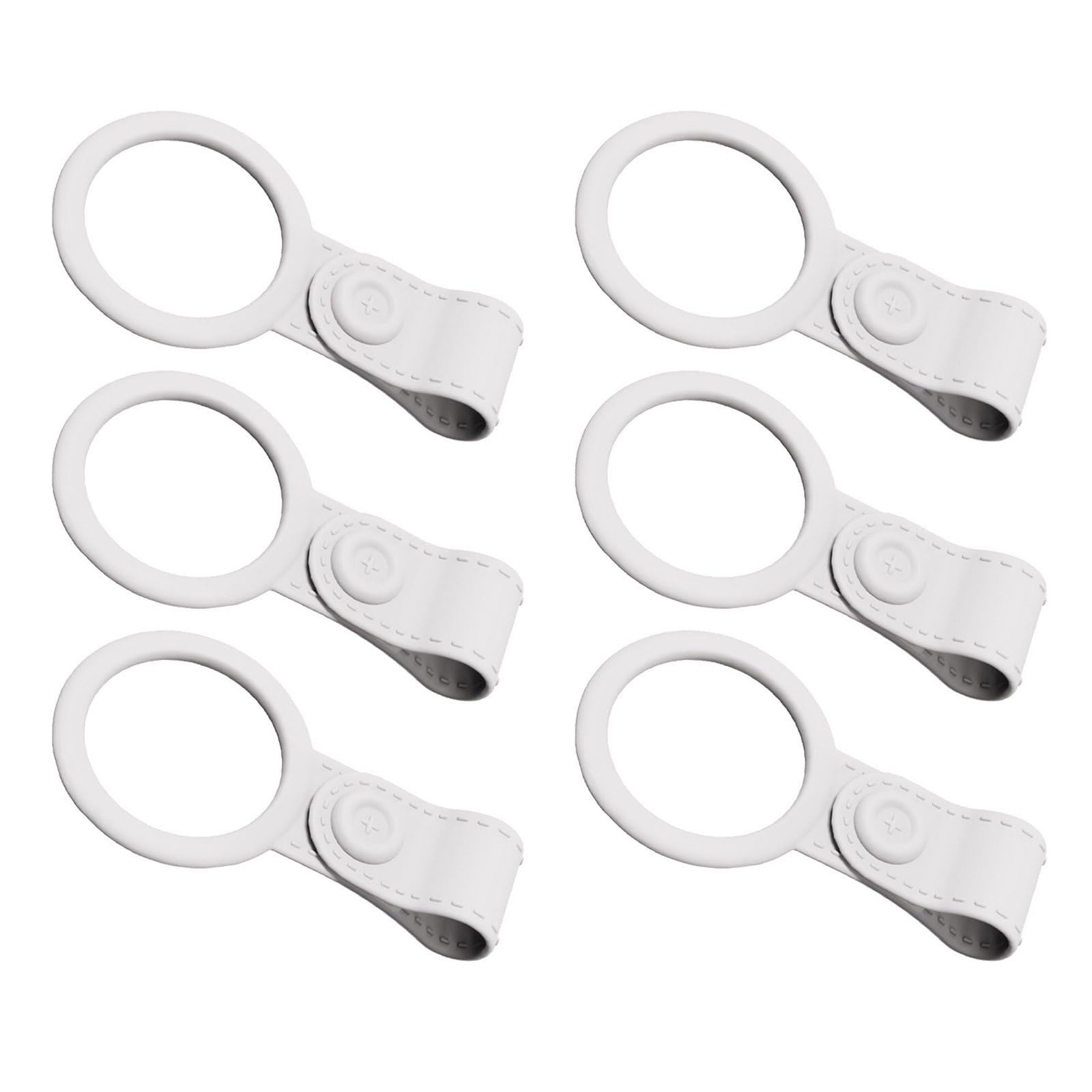 Kalttoy White Round Not Drill Gluey Towel Hook For Bathroom Kitchen Elastomer Wall Mounted Planner Keep Space Neat Not Slip Kitchen Towel Hoop