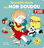  Mes premières chansons avec mon doudou – Livre sonore et d\'éveil avec 7 puces sonores + 2 piles AAA – Bébé dès 6 mois