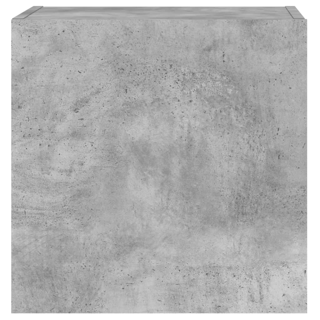 Mobile da parete per TV, 2 pezzi, grigio cemento, 40,5 x 30 x 40 cm