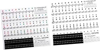 SUPVOX Piano Stickers Keytar for Kids Letters Stickers Piano Letter Stickers for Keys Piano Labels for Keys Beginner Keyboards Sticker 88 Key Piano Keyboard Decal Piano Decals 2 Sheets