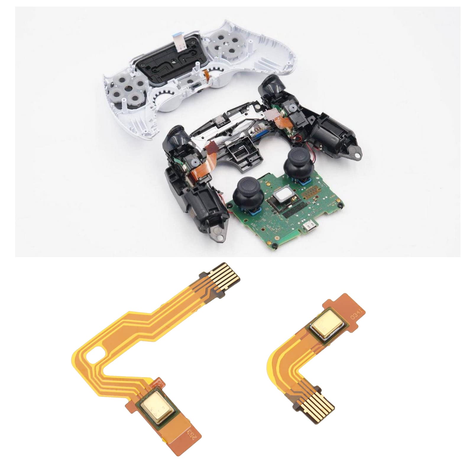 2 pares de cables flexibles para micrófono compatibles con controlador PS5, micrófono interno L R, accesorios de repuesto