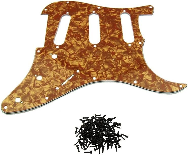 Tianya Pickguard ST Squier Style Brown Pearl Color Guitar Pickguard SSS with free screws
